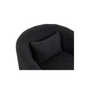 Sherpa Fleece Swivel Chair Wood Grey