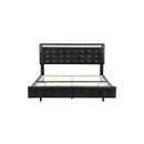 Floating Bed Frame Headboard Led Lights Mattress Base