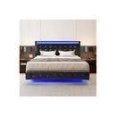 Floating Bed Frame Headboard Led Lights Mattress Base