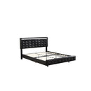Floating Bed Frame Headboard Led Lights Mattress Base