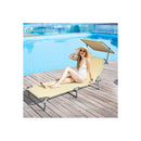 Foldable Lounge Chairs With Canopy Khaki