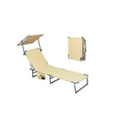 Foldable Lounge Chairs With Canopy Khaki