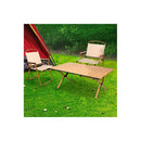 Folding Camping 1 Table And Chairs Set Oak