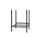 Industrial Side Table 2 Tier Shelf End Table