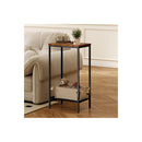 Industrial Side Table 2 Tier Shelf End Table