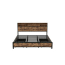 Bed Frame Industrial Storage Led Charging