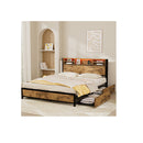 Bed Frame Industrial Storage Led Charging