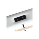 White Bed Frame Leather Headboard Rgb 2 Drawers