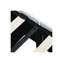 White Bed Frame Leather Headboard Rgb 2 Drawers