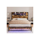 Bed Frame Storage Headboard Industrial