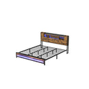 Bed Frame Storage Headboard Industrial