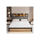 Bed Frame With Storage Headboard Rgb Led