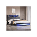 Bed Frame With Storage Headboard Rgb Led