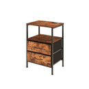 Led Bedside Table With 2 Drawers Power Outlets