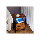 Led Bedside Table With 2 Drawers Power Outlets