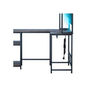 L Shaped Gaming Desk With Led Lights Brown