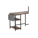L Shaped Gaming Desk With Led Lights Brown