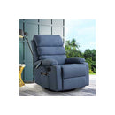 Microfibre Massage Chair Recliner Chairs Blue