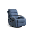 Microfibre Massage Chair Recliner Chairs Blue