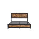 Metal Bed Frame Queen Mattress With 4 Drawers