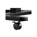 Mobile Standing Desk Adjustable Height Table Black