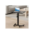 Mobile Standing Desk Adjustable Height Table Black