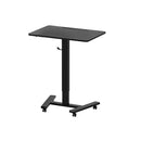 Mobile Standing Desk Adjustable Height Table Black