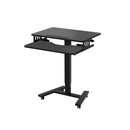 Mobile Standing Desk Adjustable Height Table With Keyboard Tray