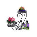 Plant Stand Outdoor Indoor Metal Black