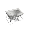 Portable Folding Bbq Charcoal Grill Silver