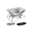 Portable Folding Bbq Charcoal Grill Silver