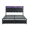 Metal Bed Frame Led Lights 2 Drawers