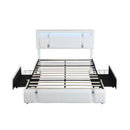Bed Frame With Adjustable Headboard White