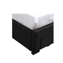 Queen Bed Frame Fabric Tufted Dark Grey