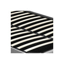 Queen Bed Frame Fabric Tufted Grey