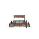 Queen Bed Frame Industrial Mattress With 4 Drawers