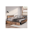 Queen Bed Frame Industrial Mattress With 4 Drawers