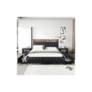 Queen Bed Frame Pu 4 Drawer Usb Charge