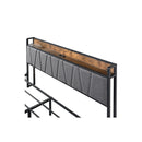 Queen Bed Frame Soft Storage Drawers Headboard Usb Charge