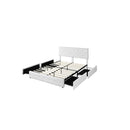 Queen Bed Frame Tufted 4 Drawer