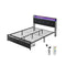 Metal Bed Frame Led Lights 2 Drawers
