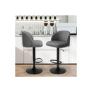 Rolling Bar Stool L Type Hexagon Pu Leather