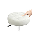 Rolling Bar Stool Pu Leather Fabric Gas Lift Lever