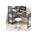 Rolling Bar Stool Pu Leather Fabric Gas Lift Lever
