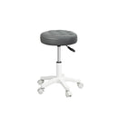 Rolling Bar Stool Pu Leather Fabric Gas Lift Lever