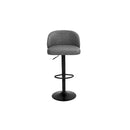 Rolling Bar Stool L Type Hexagon Pu Leather