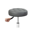 Rolling Bar Stool Pu Leather Fabric Gas Lift Lever
