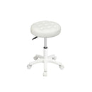 Rolling Bar Stool Pu Leather Fabric Gas Lift Lever