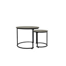 Round Nesting Coffee Wood Side Table