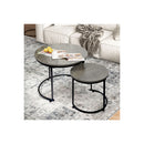 Round Nesting Coffee Wood Side Table